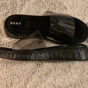 DKNY slides black with clear top